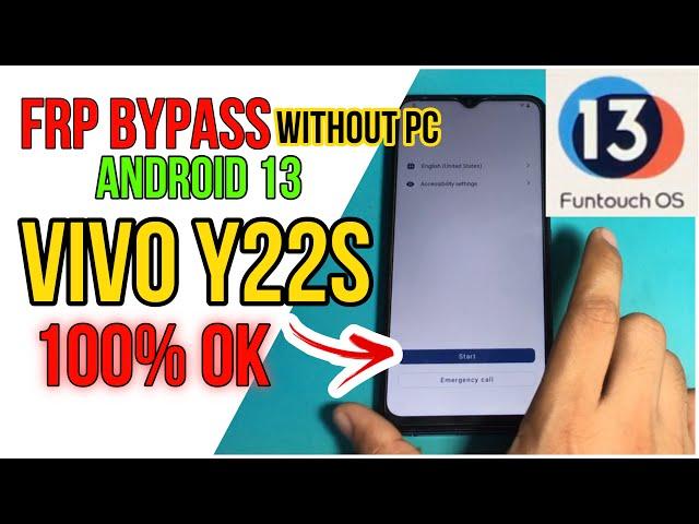 Vivo Y22s frp bypass WithOut Pc Android 13 100% working