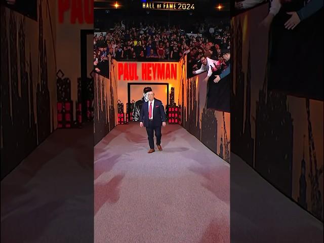 Paul Heyman makes his #WWEHOF entrance in Philadelphia!