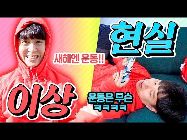 이상 vs 현실ㅋㅋㅋ 새해에 하는 다짐 유형