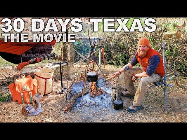 30 Day Survival Challenge - Texas: THE MOVIE (Catch & Cook)