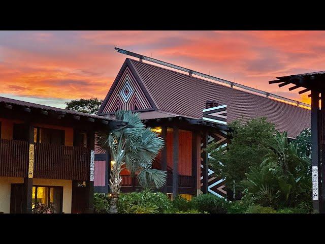 Disney's Polynesian Village Resort 2023 Summer Evening Walkthrough in 4K | Walt Disney World Florida