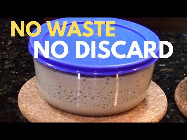 How to make EASIER and FASTER SOURDOUGH STARTER with NO DISCARD and NO WASTE!