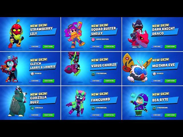 Unlocking All SKINS in Brawl Stars | Godzilla Edition