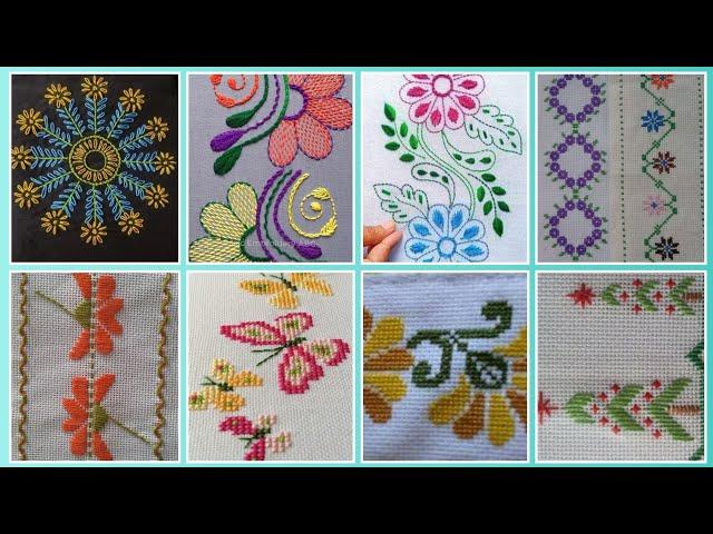 Top 100+ Amazing and Elegant Floral Cross stitch patterns || Charsuti Kerhai Ideas For Everything||