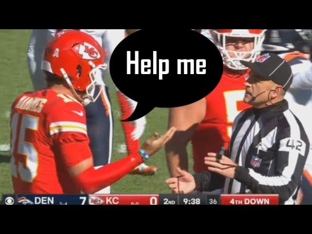 Patrick Mahomes caught on mic asking the refs for help | Kansas City Chiefs Vs Denver Broncos