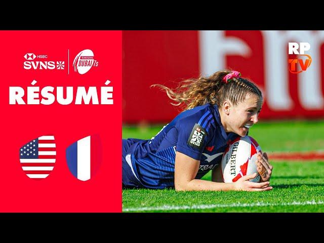 Les Françaises iront en demi-finales | Résumé France vs USA | 1/4 de finale HSCB SVNS Dubaï