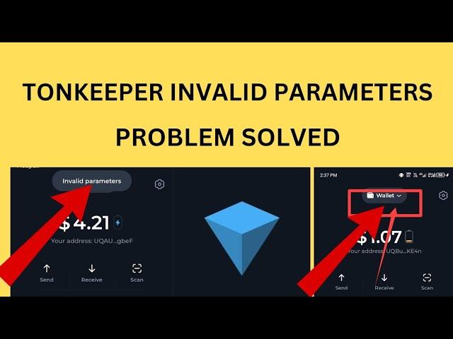 TONKEEPER INVALID PARAMETERS PROBLEM SOLVED, TON APP NOT WORKING SOLVED