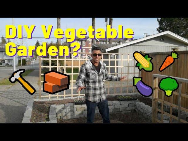 #1:  DIY Vegetable  Garden from Upcycling - Pallet wood & concrete bricks 