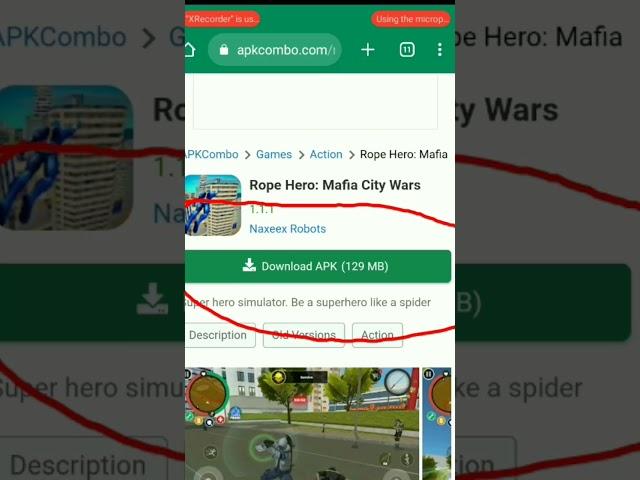 Rope Hero mafia city wors download mod APK ⭐⭐ #short #tranding #YouTube#ropehero