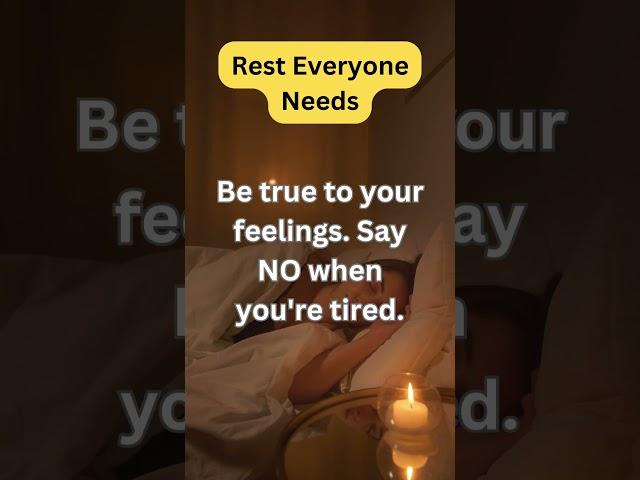Rest Everyone Needs #emotionalrest #truefeelings #sayno #emotionalhealth #selfcare #mentalwellbeing