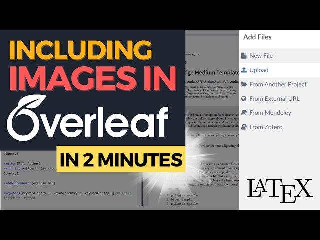 A Beginner's Guide to Inserting IMAGES in OVERLEAF