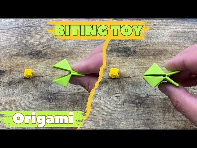 ORIGAMI BITING CLIP PINCERS TUTORIAL | DIY BITING TOY CLIP PINCERS CRAFTING | PAPER TOY ORIGAMI ART