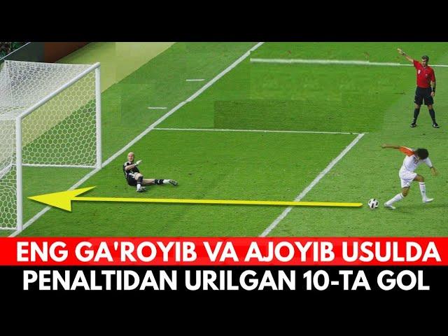 ENG G'AROYIB USULDA IJRO ETILGAN PENALTILAR YOHUD PENALTIFAN KIRITILGAN ENG GA'ROYIB 10-TA GOL