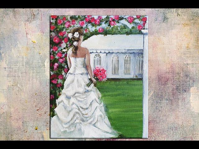 Acrylic painting / Wedding /Bride/MariArtHome