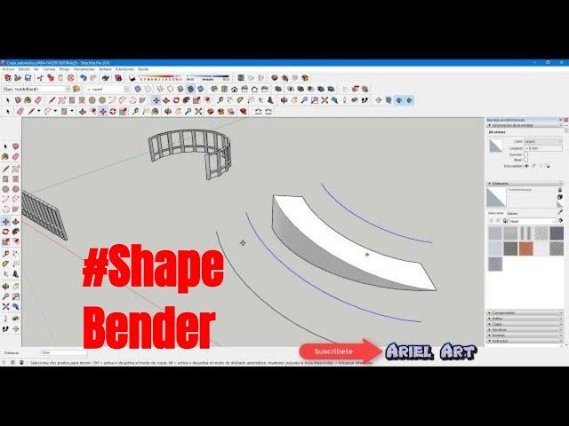 como se usa shape bender- como poner elementos curvos en sketchup