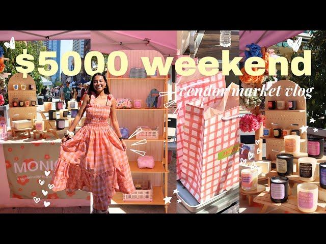 $5000 in one weekend as a handmade goods small business owner // vendor market vlog, pop-up vlog