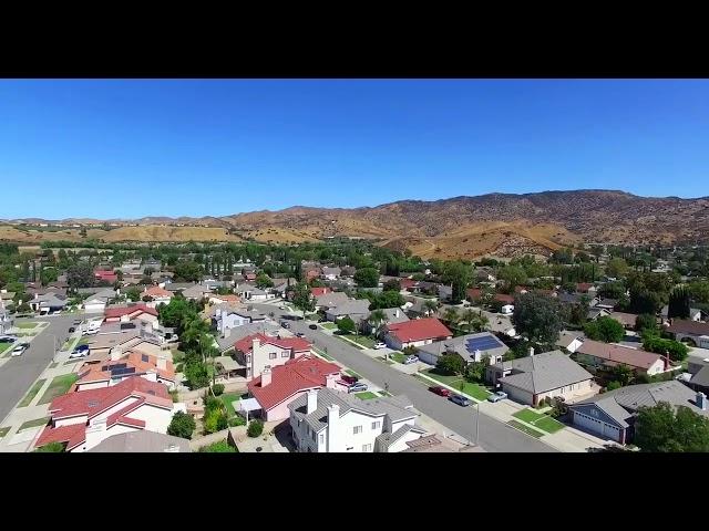 Single Story Simi Valley California 93063 home for sale drone