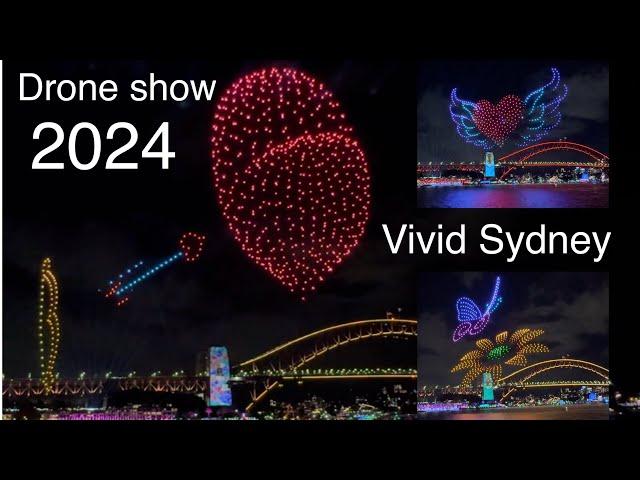 Vivid Sydney drone show 2024 4K Australia