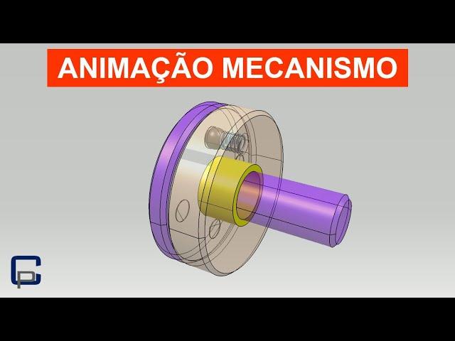 ANIMAÇÃO DE MECANISMOS MECÂNICOS SIMPLES #172 - CONCEITO TRAVAMENTO DE POSIÇÃO POR ESFERA 03