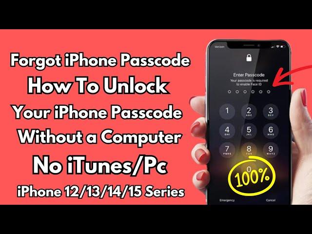 How To Wipe iPhone 12/13/14/15 Series Passcode ! Reset iPhone Passcode Without Password 2024