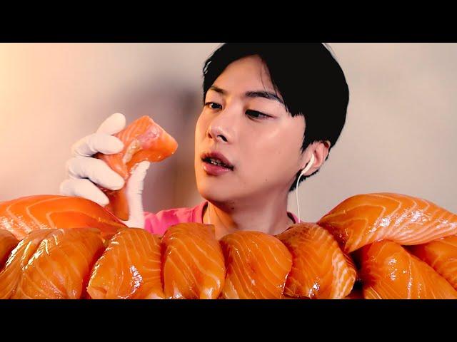 SUB)Mukbang ASMR, GIANT SALMON SUSHI MUKBANG ASMRKorean Eating show