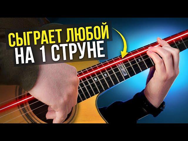 5 Простых и Красивых мелодий на ОДНОЙ СТРУНЕ которые сыграет каждый! Гитара для новичков