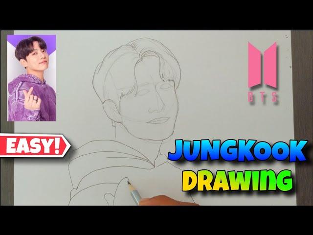 BTS️Jungkook Drawing Tutorial|| Step by Step || Aditya ArtO || #jungkook #bts #btsdrawing#howtodraw