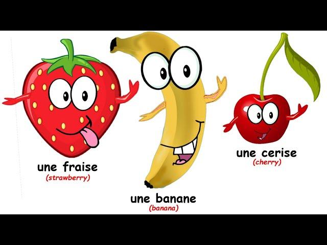  La Chanson Des Fruits  French Fruits Song  Funny French Fruits  Les Fruits en Français 