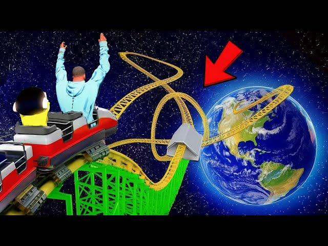 FRANKLIN AND SHINCHAN TRIED $1 VS $1 MILLION GIANT ROLLER COASTER FROM SPACE IN GTA 5