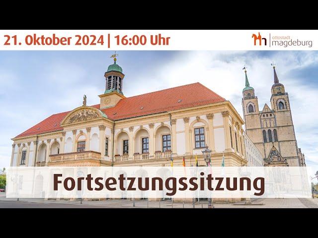 Stadtratssitzung vom 21. Oktober 2024 (Fortsetzung)