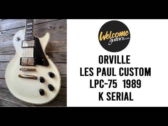 Orville Les Paul Custom White LPC75 K Serial 1989