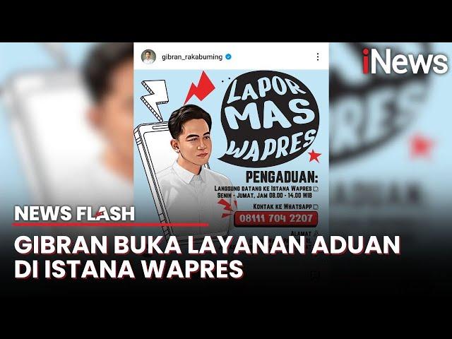 Gibran Buka Layanan Aduan di Istana Wapres