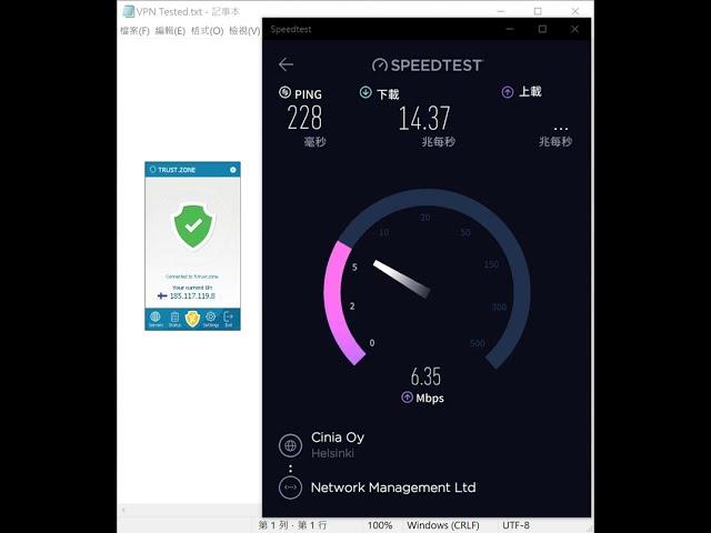 【Trust Zone VPN】Review Finland Speed Test ️️️️