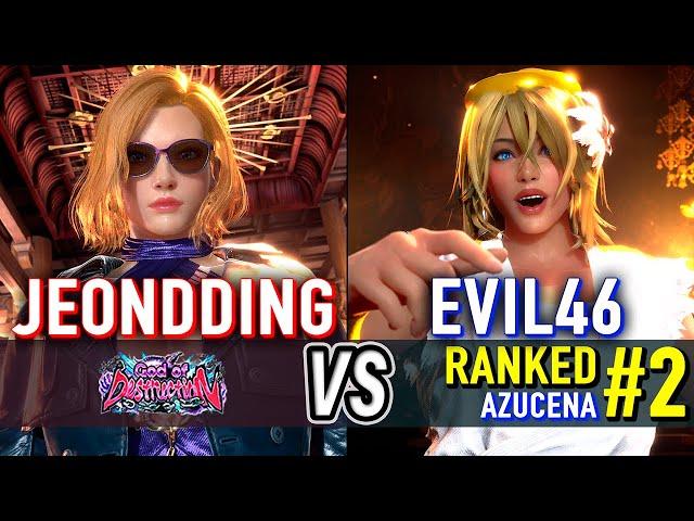 T8  JEONDDING (Nina) vs EVIL46 (#2 Ranked Azucena)  Tekken 8 High Level Gameplay