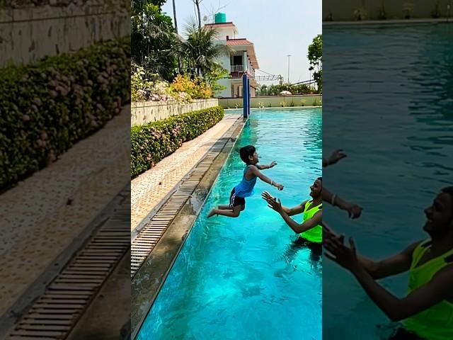 child lover | swimming pool fun | family time | enjoy summer vacation #viral #resort #pool #trending