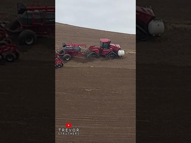 CASE Quad Track on Steep ground with No-Till Drill