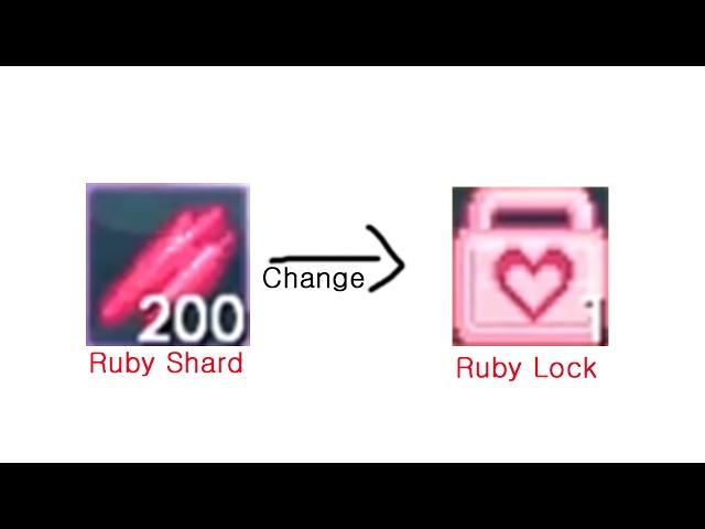 Growtopia│Making 200 Ruby shard into  Ruby lock (new lock)