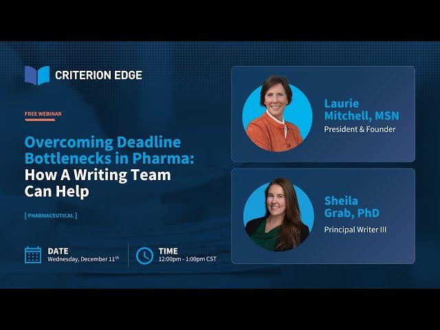 Overcoming Deadline Bottlenecks in Pharma: How a Writing Team Can Help