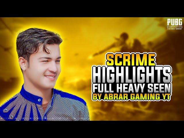 PUBG MOBILE SCRIMS HIGHLIGHTS  | ABRAR GAMING YT