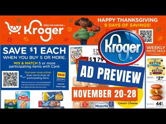 *9 Day Sale* Kroger Ad Preview for 11/20-11/28 | NEW MEGA SALE, 5x Weekly Digitals, & MORE