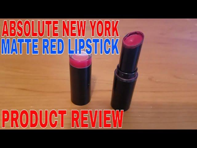   How To Use Absolute New York Matte Red Lipstick Review 