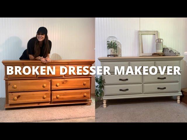 Incredible Broken Dresser Makeover!