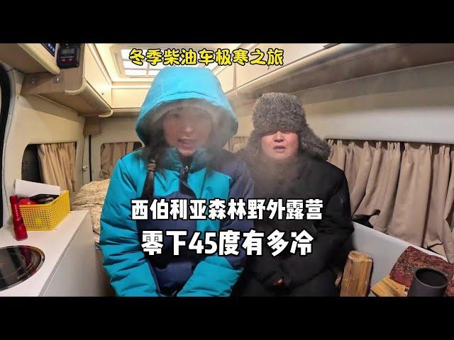 西伯利亚森林野外露营 零下45度到底有多冷？#娜娜小胖的旅行 #极寒之旅 #户外露营 #环球旅行