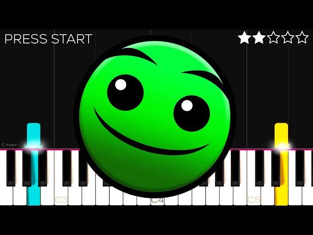 Press Start - Geometry Dash Subzero Level 1 | EASY Piano Tutorial