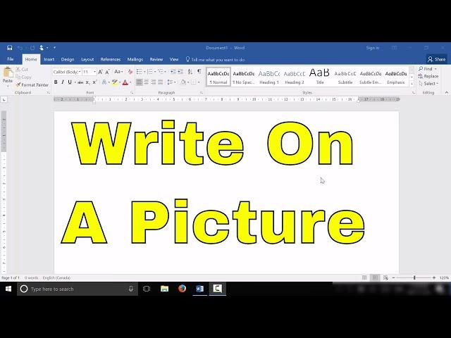 How To Write On A Picture In Microsoft Word-Tutorial