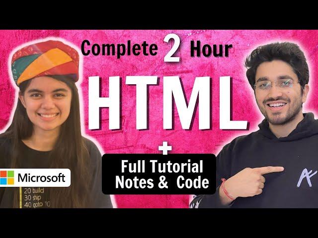 HTML Tutorial for Beginners | Complete HTML with Notes & Code