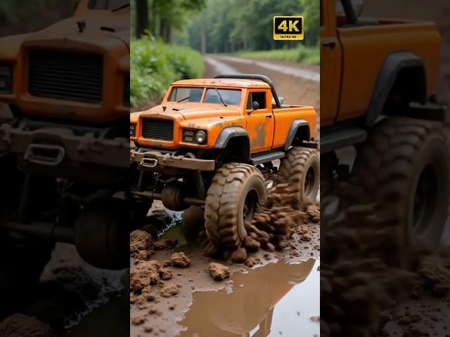 Mud Mayhem! Orange DIY RC Truck Sinks & Slings Through Sticky Mud! #RCTruck