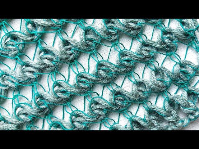 Only 1 ROW  Original knitting pattern Curls on a spider web