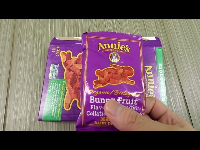 Review Annie HomeGrown Organic Bunny Fruit Flavoured Snacks Vegan