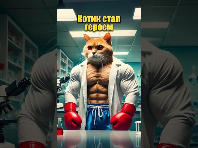 Котик стал героем в нейросети  #dalle3 #мультик #chatgpt #истории #кот #юмор #новости